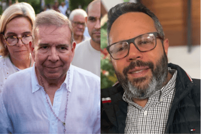 Edmundo González, opositor venezolano y Rafael Tudares, su yerno. AFP