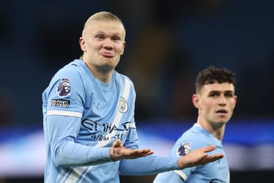 Erling Haaland, goleador del Manchester City. (Photo by Darren Staples / AFP)