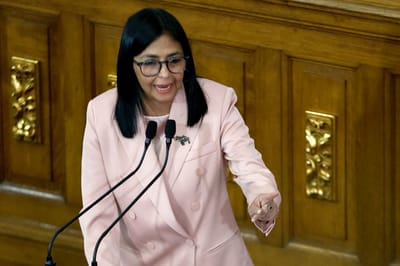 Delcy Rodríguez, presidenta interina de Venezuela y exvicepresidenta del gobierno de Maduro. AFP