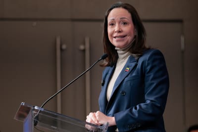 María Corina Machado, líder de la oposición democrática de Venezuela. AFP
