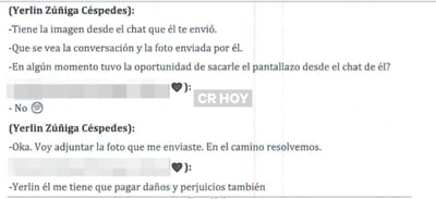 Conversación de presidenta del Inamu con denunciante