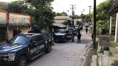 Autoridades policiales en Sinaloa, México. AFP