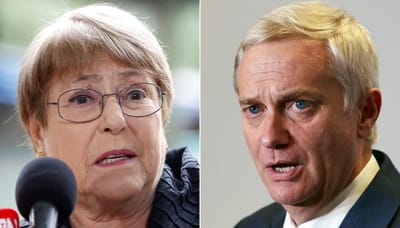 Michelle Bachelet, a la izquierda, no contaba con el respaldo del gobierno del presidente chileno José Kast. AFP/Archivo CRH