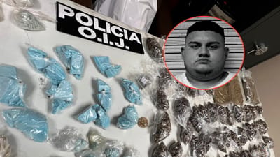 Droga azul decomisada a vendedores de Gordo Julio