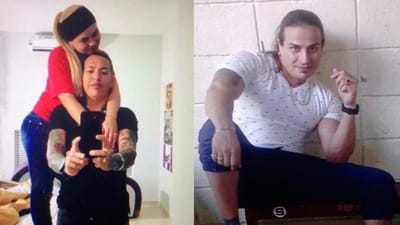 "Gringo" a la derecha junto a Kristel Gómez Espinoza, a la derecha "Mufasa". Foto. CRH