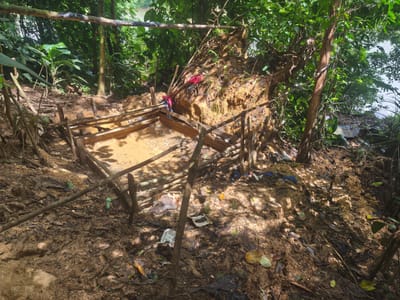Los grupos criminales han construido piletas de cianuro cerca del río San Juan.