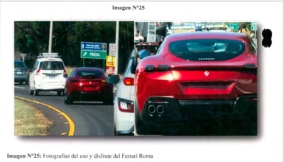 Ferrari Roma adquirido por el sospechoso