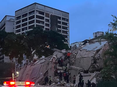 Daños en Caracas producto del terremoto. AFP