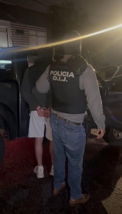 Momento de la captura de Celso Gamboa