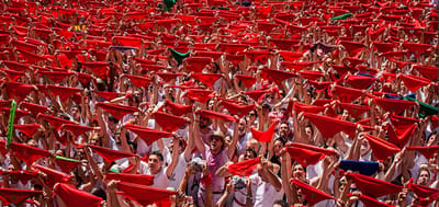 La fiesta del Txupinazo del 2015. San Fermín. 