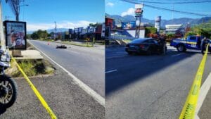 Escena del crimen en Lindora de Santa Ana.