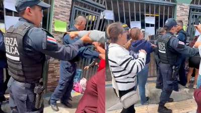 Cierre escuela Miguel Obregón Lizano policia
