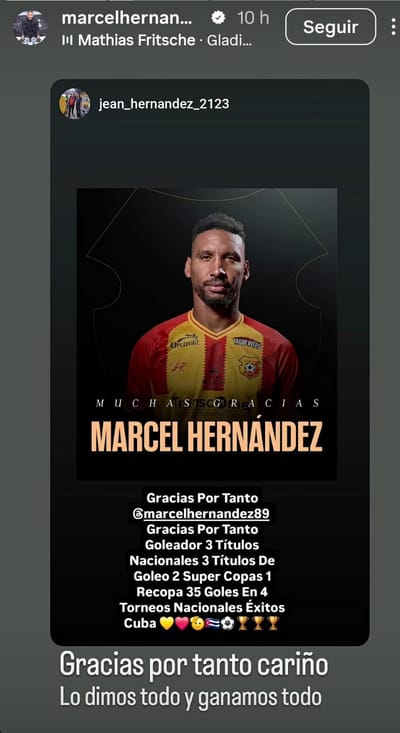 Mensaje compartido por el futbolista en sus redes sociales.