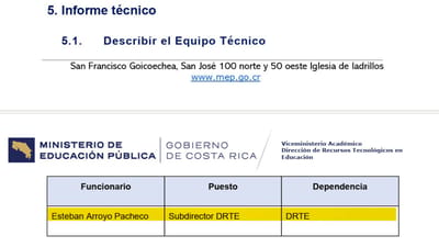 Participación de Esteban Arroyo en estudio técnico