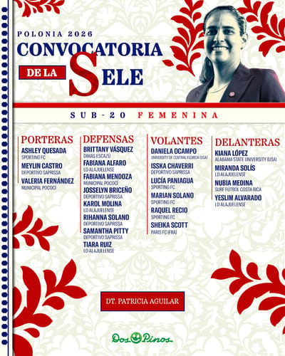 Lista de convocadas. 