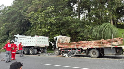 Imagen de la colisión ocurrida en la ruta 32. Cortesía