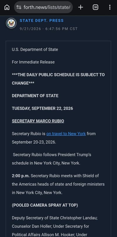 La agenda no contemplaba la presencia de Trump en el evento. Captura de pantalla/Casa Blanca