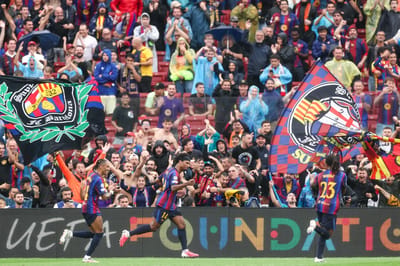 Barcelona celebra en Champions.