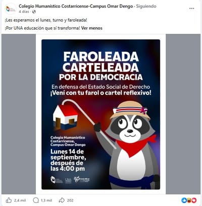 Publicación compartida por el Colegio Humanístico Costarricense-Campus Omar Dengo.