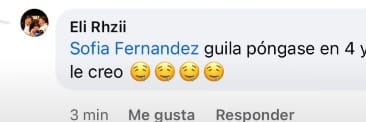 Comentarios recibidos por la colegiala en redes sociales. 
