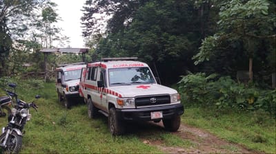 Imagen del sitio de la emergencia en Pococí. Foto: Cruz Roja Costarricense