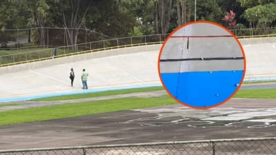Velódromo del parque La Paz.
