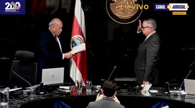 Los magistrados Orlando Aguirre y Luis Porfirio Sánchez.