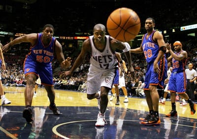 Michael Sweetney utilizó el número 50 con el New York Knicks. (Photo by Ezra Shaw / Getty Images North America / Getty Images via AFP)