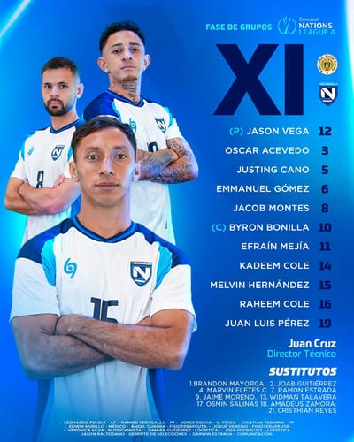 El once de Nicaragua. 