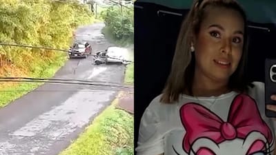 Accidente donde salió herida Alicia. Gamboa Cascante.