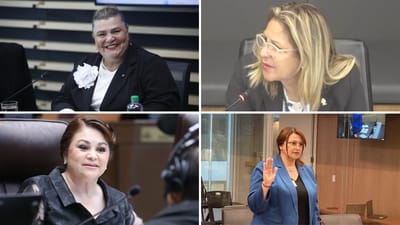 Kattia Calvo, Ana Ruth Esquivel, Kattia Mora y Mayuli Ortega. Diputadas de PPSO.