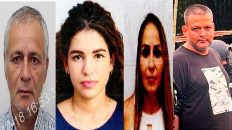 Rafael Arias, Charlyn Jiménez, Gelen Arias; padre, novia y hermana de Diablo acusados en el caso Colorado.