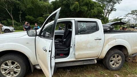 Carro del OIJ baleado en captura de Diablo