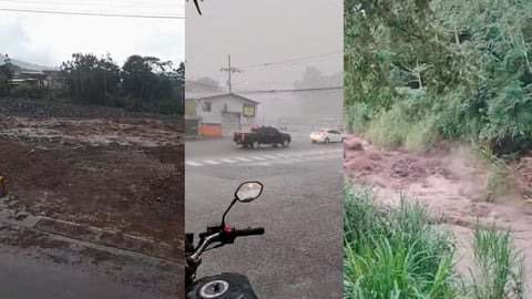 (Videos) Aguaceros por onda tropical provocan inundaciones en Cartago, Fraijanes y Guápiles