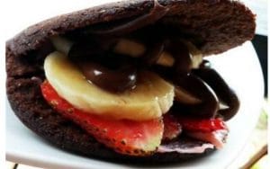 arepa de chocolate banano y fresa