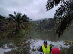 Laguna formada en Abrojo. Tomada del Facebook de la UCR.