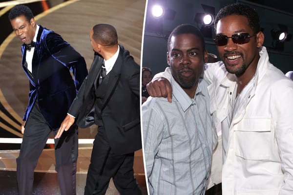 Smith abofeteó a Chris Rock por comentario hacia su esposa.