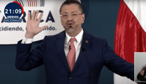 Rodrigo Chaves en la conferencia de prensa de este miércoles | Captura