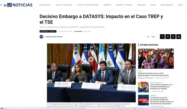 Embargo a Datasys Guatemala