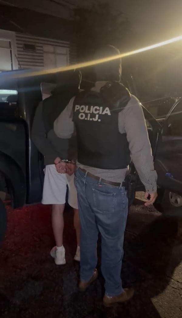 Momento de la captura de Celso Gamboa