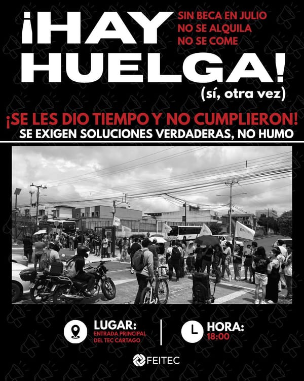 afiche de toma de tec cartago