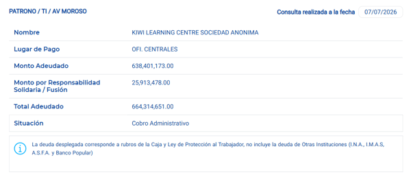 Morosidad CCSS