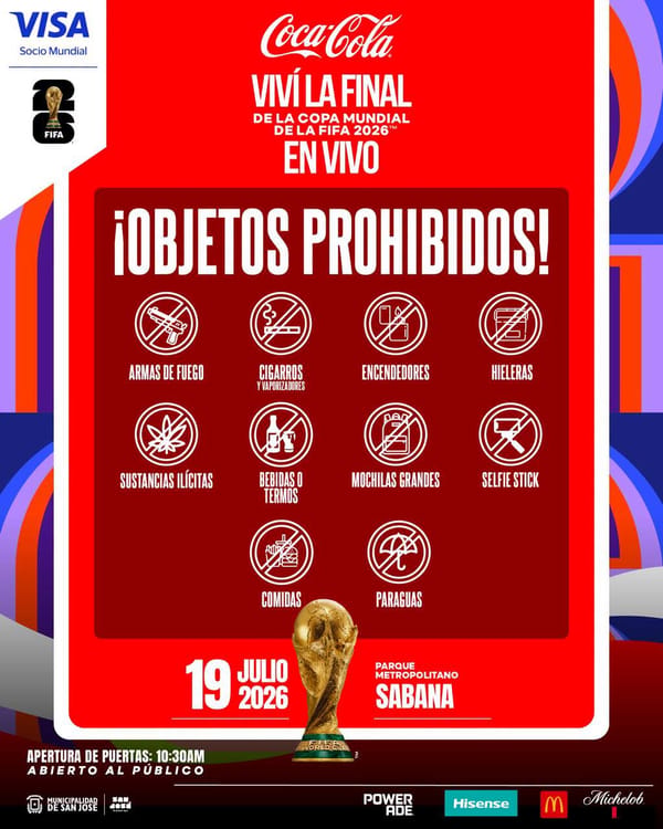 Objetos prohibidos Mundial La Sabana