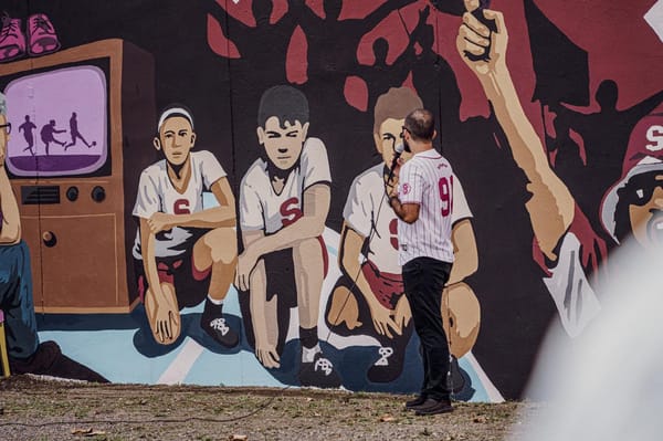 Nuevo mural de Saprissa. Cortesía Saprissa. 