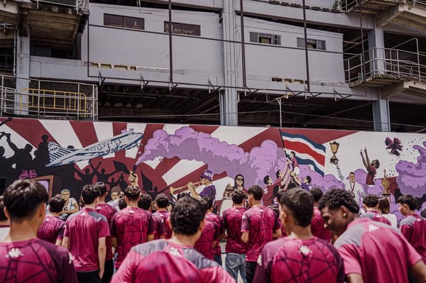 Nuevo mural de Saprissa. Cortesía Saprissa. 