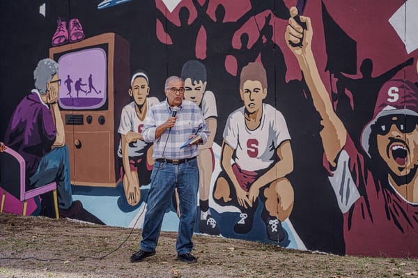 Nuevo mural de Saprissa. Cortesía Saprissa.