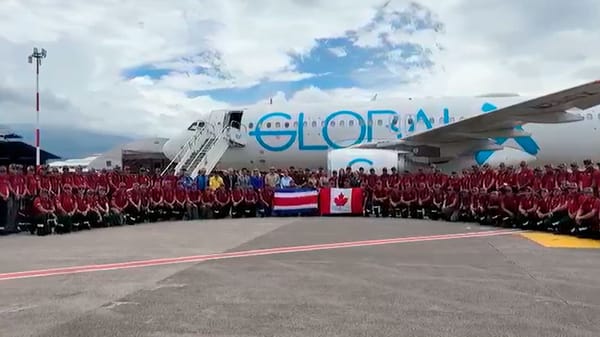 Delegación de bomberos de Costa Rica.