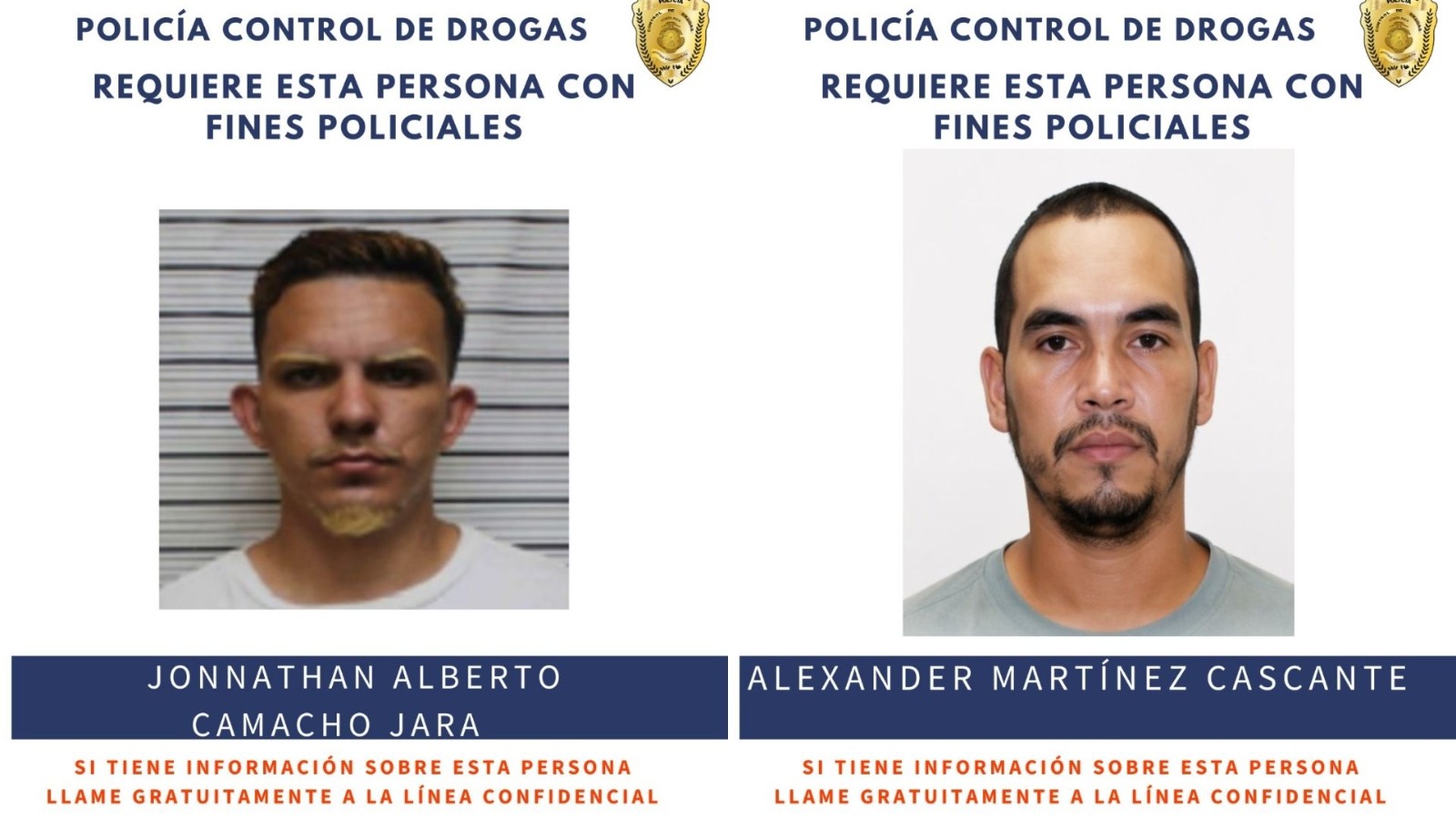 Camacho y Martínez este miércoles permanecían en fuga tras los allanamientos.